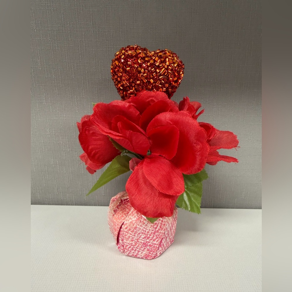 Red Heart Floral Arrangement